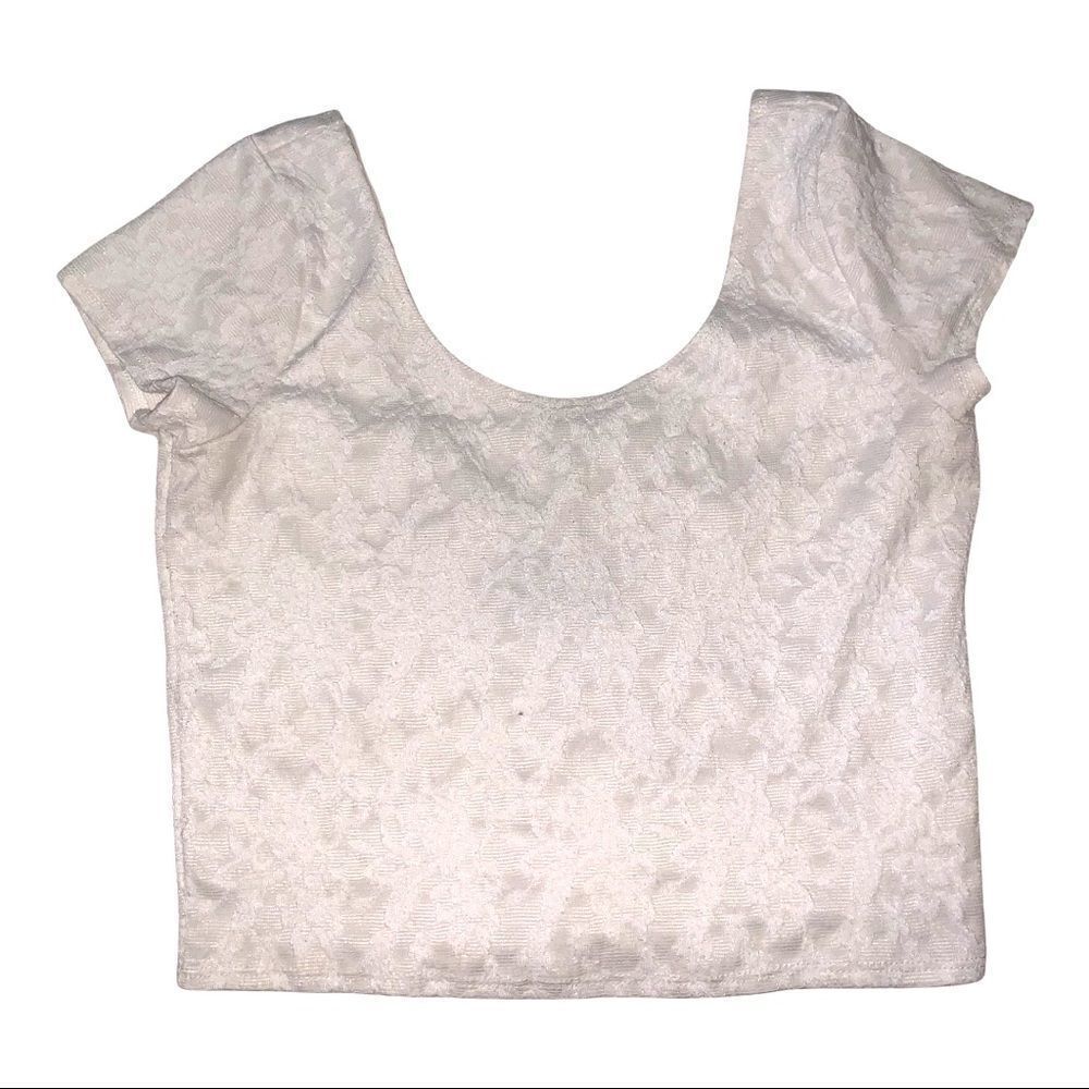 Abercrombie and Fitch white crop top
